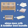 alma max crib & toddler bed bundle