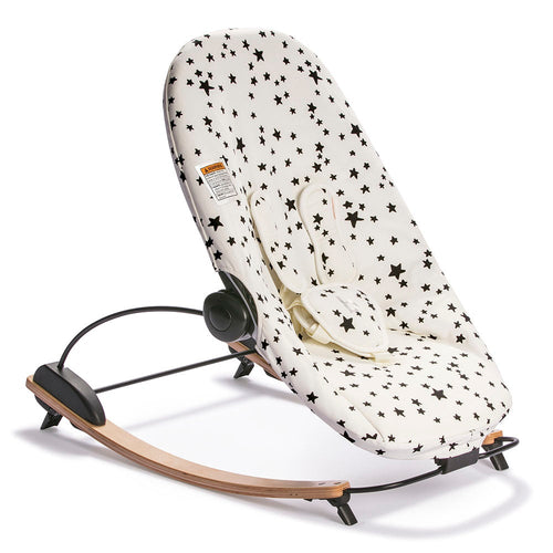 coco go 3-in-1 bouncer natural wood - expedited shipping
