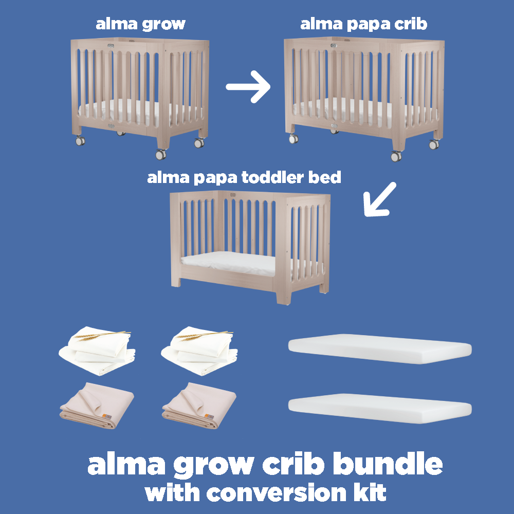 alma grow alma papa crib conversion kit bundle bloom