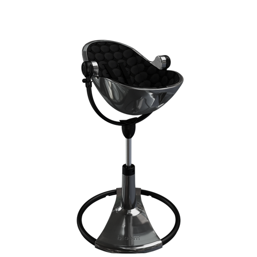 titanium / midnight black cotton seat pods | variant=titanium / midnight black cotton seat pods, view=newborn