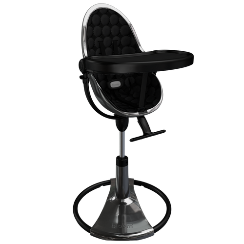 titanium / midnight black cotton seat pods | variant=titanium / midnight black cotton seat pods, view=highchair