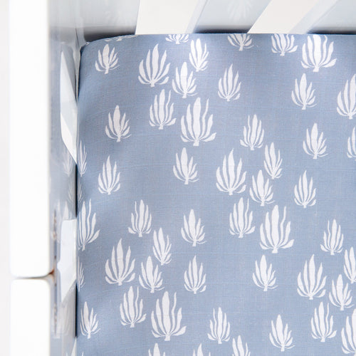 bay blue organic muslin