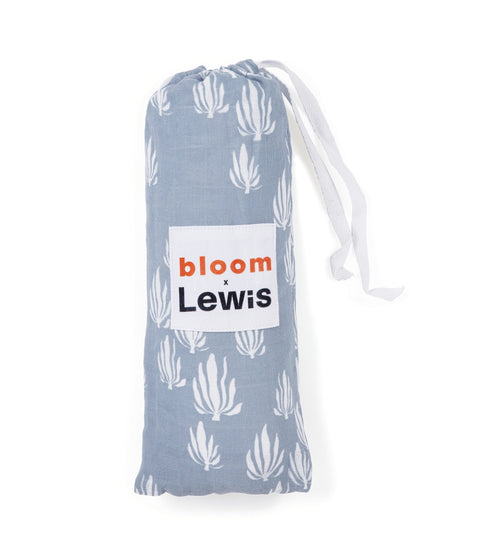 bay blue organic muslin