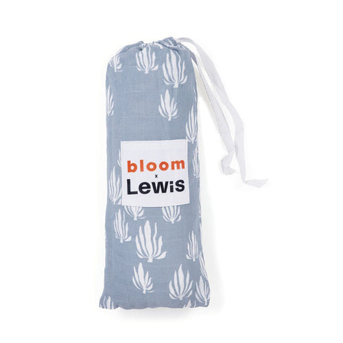 bay blue organic muslin