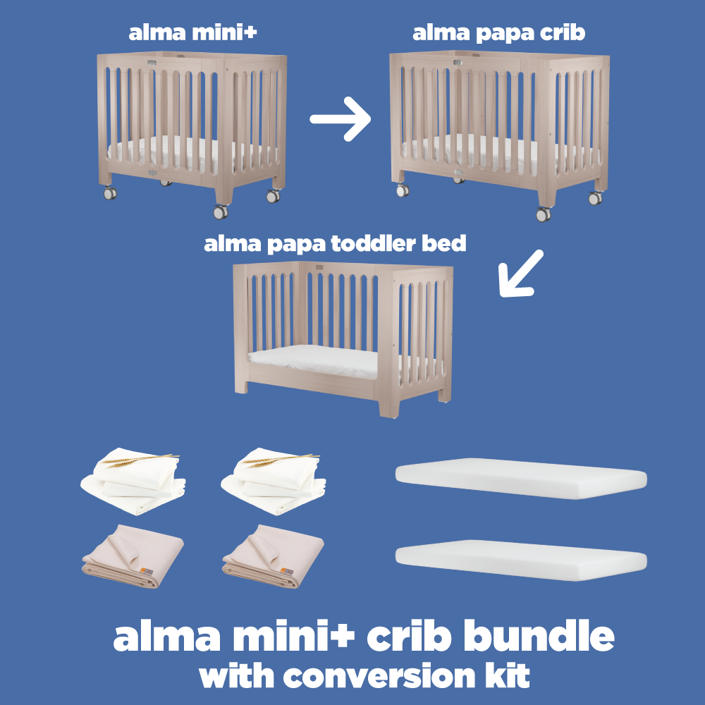 alma grow alma papa crib conversion kit bundle bloom