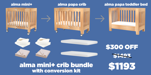 alma grow & alma papa crib conversion kit bundle