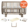 retro crib & toddler rail bundle