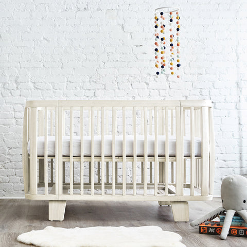 Grey white crib hot sale